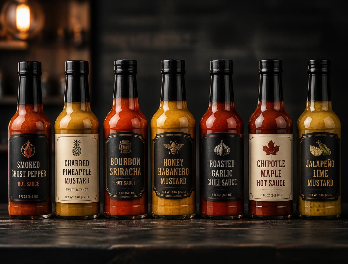 Sauces & Mustards at Happy Dog Hotdogs